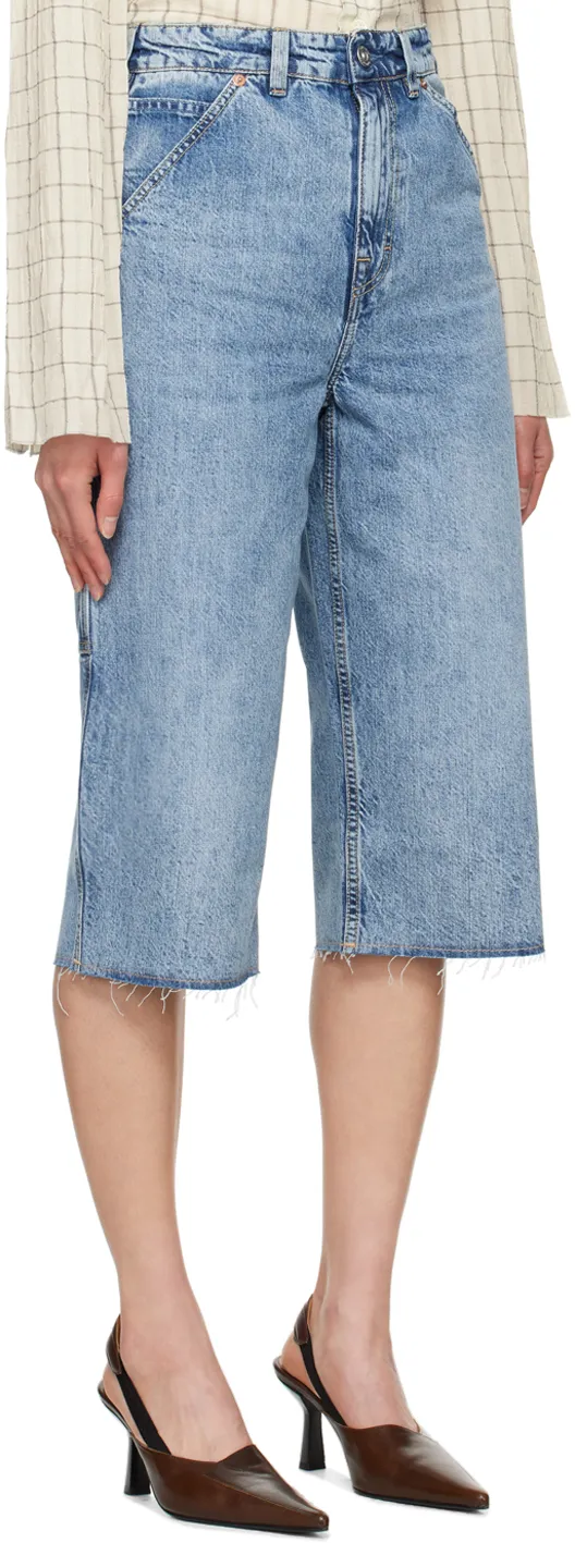 Wide-Leg Cropped Jeans