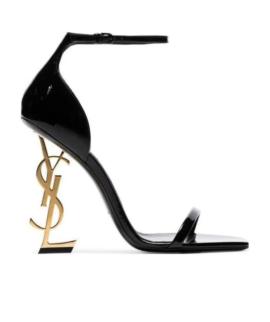 Saint Laurent Opyum Logo Plaque Sandals