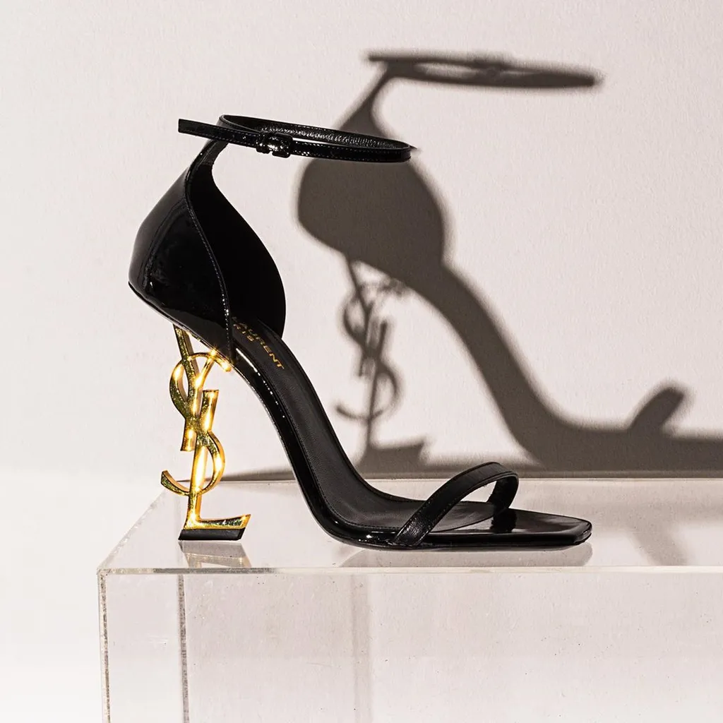 Saint Laurent Opyum Logo Plaque Sandals