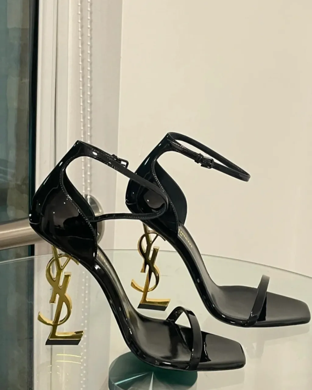 Saint Laurent Opyum Logo Plaque Sandals