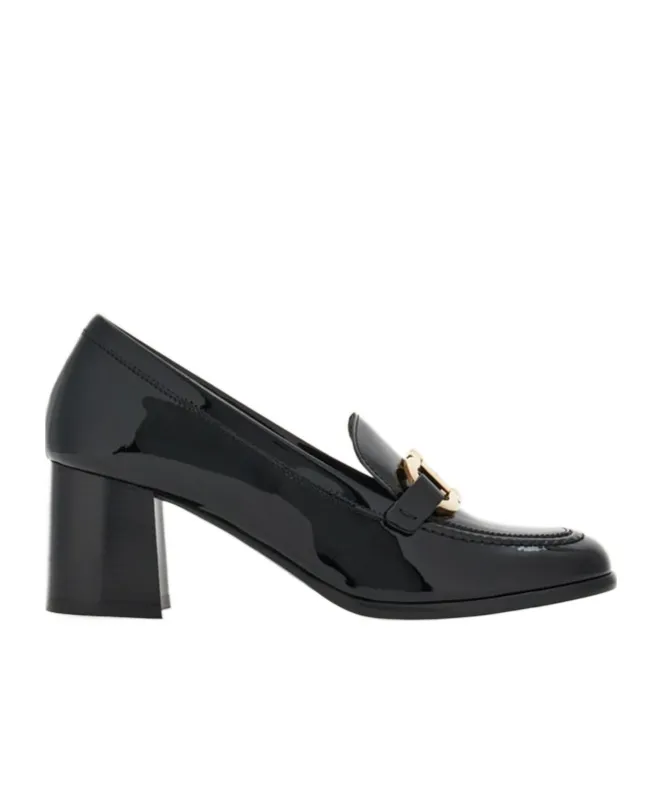 Gancini Decorative High-Heeled Loafers
