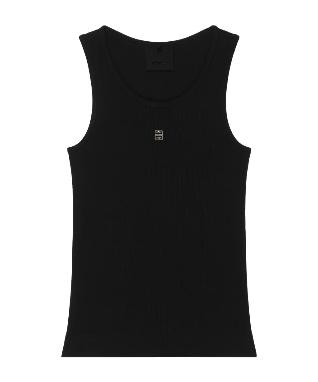 Givenchy 4G Logo Plaque Crewneck Tank Top
