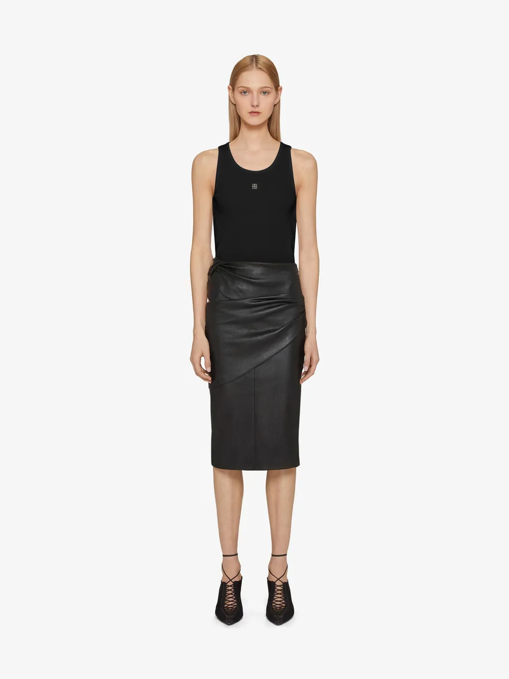 Givenchy 4G Logo Plaque Crewneck Tank Top