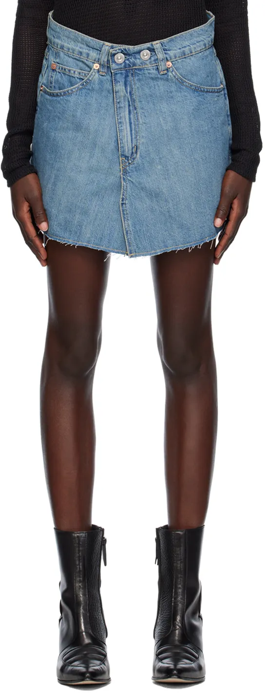 Our Legacy Medium-Wash Mid-Rise Denim Skirt