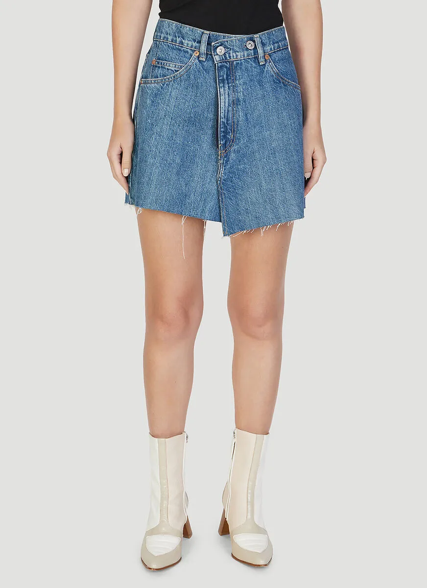 Our Legacy Medium-Wash Mid-Rise Denim Skirt