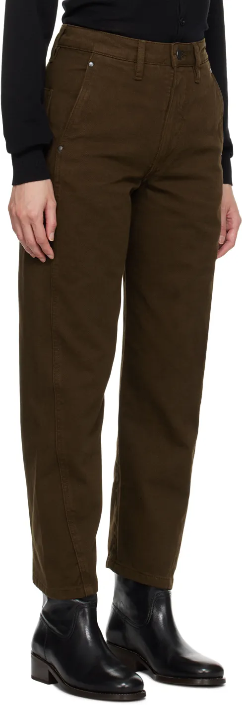Lemaire High-Waist Straight-Leg Cropped Trousers