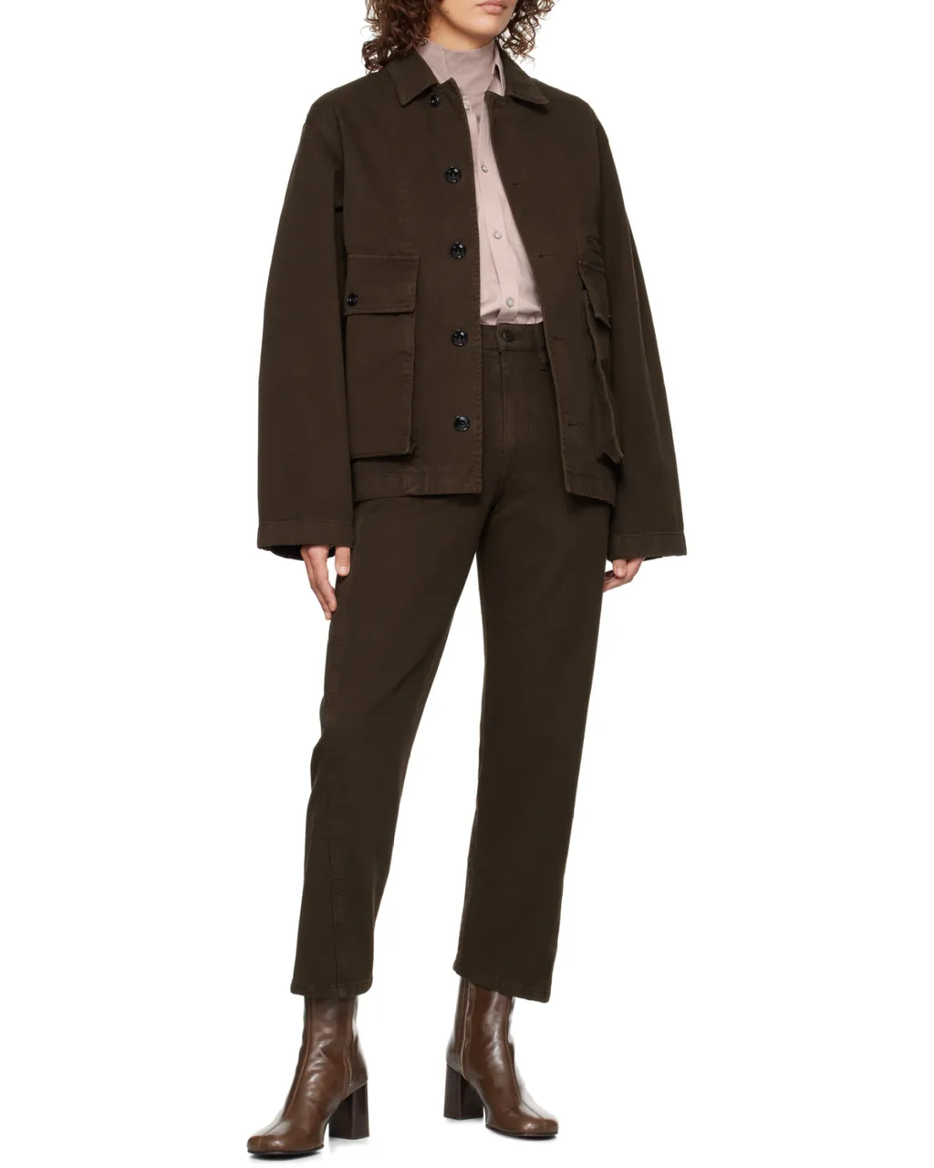 Lemaire High-Waist Straight-Leg Cropped Trousers