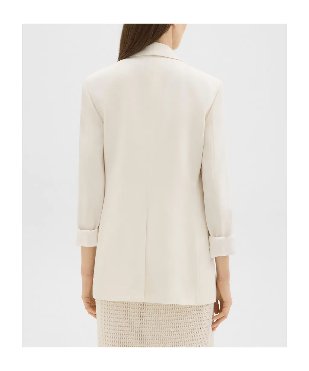 Crepe Single-Breasted Blazer