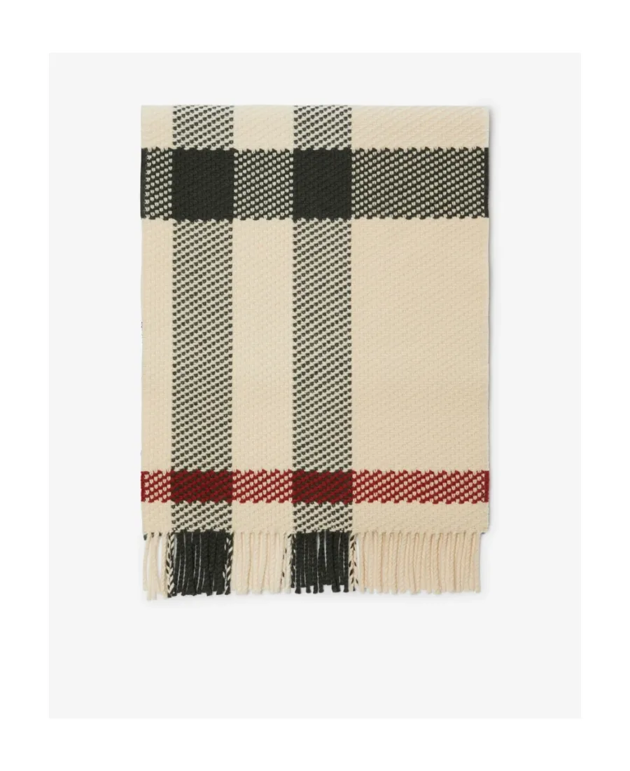 Burberry Check-Pattern Fringed-Edge Scarf