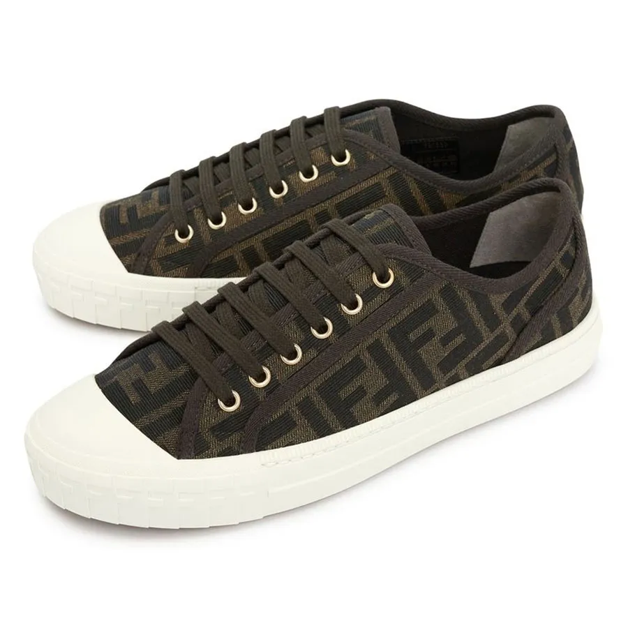 Fendi Domino Ff Motif Jacquard Low-Top Sneakers