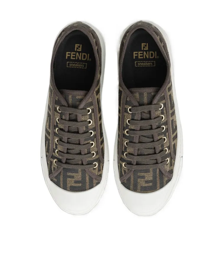 Fendi Domino Ff Motif Jacquard Low-Top Sneakers