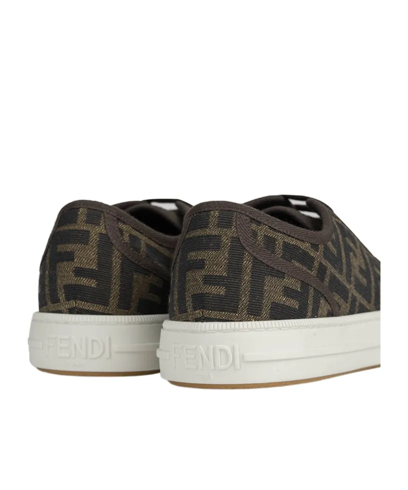 Fendi Domino Ff Motif Jacquard Low-Top Sneakers
