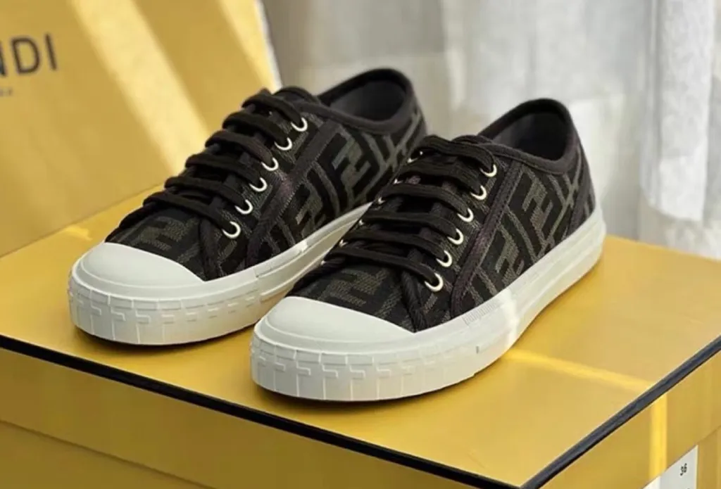 Fendi Domino Ff Motif Jacquard Low-Top Sneakers