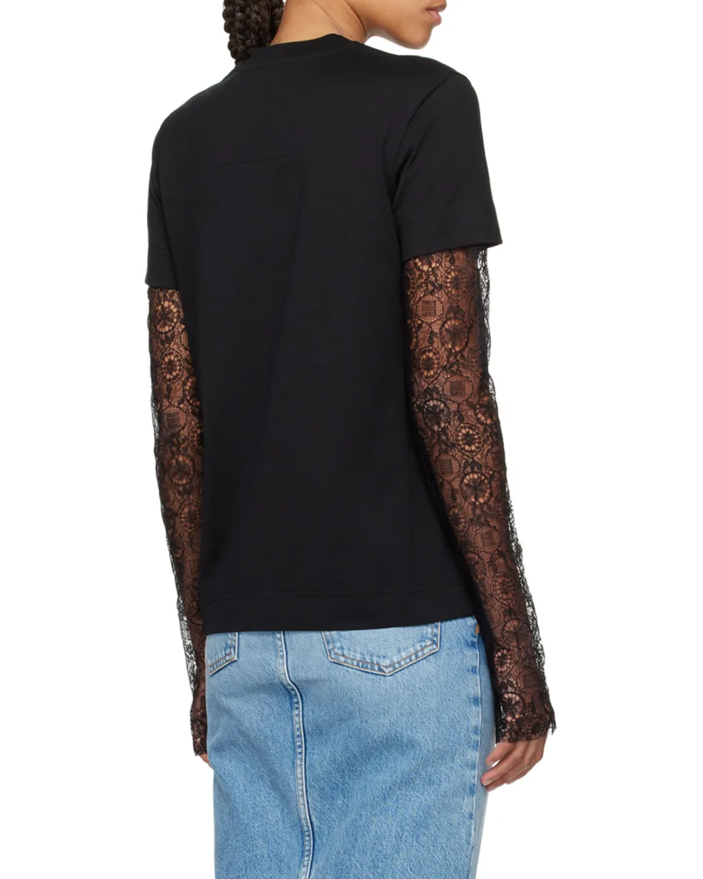 Givenchy Lace Sleeves Crewneck T-Shirt