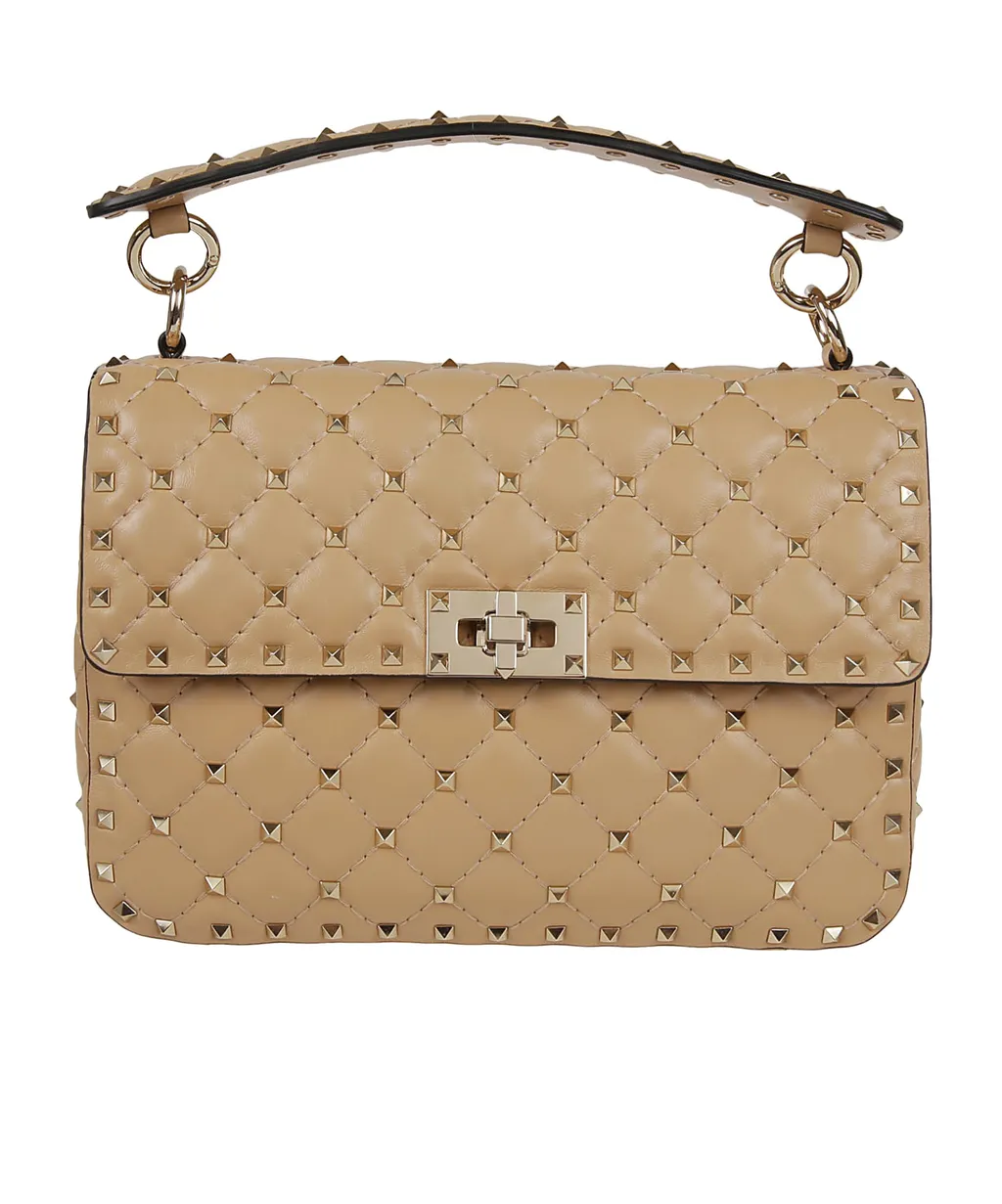 Valentino Garavani Rockstud Spike Foldover Top Shoulder Bag
