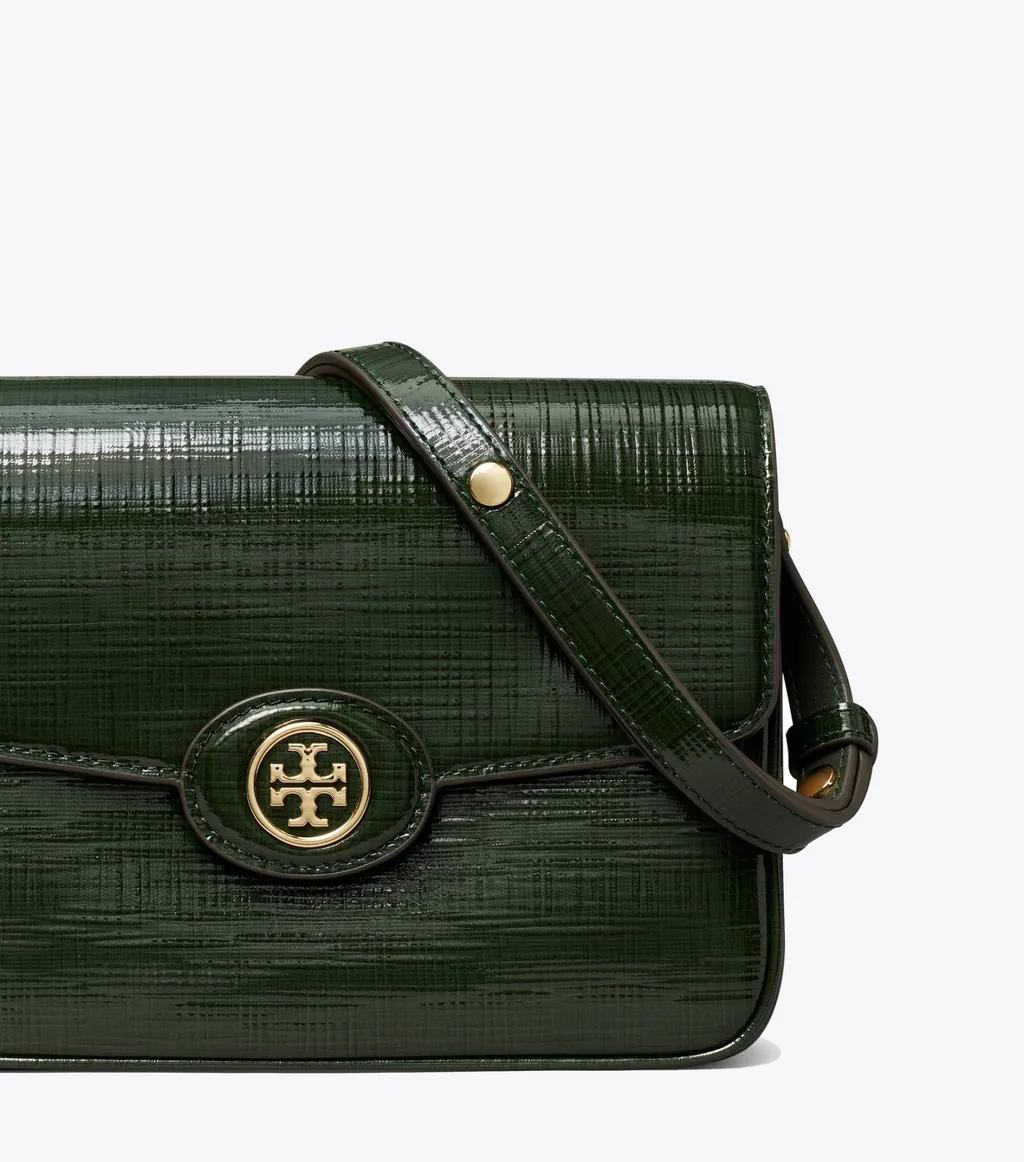 Tory Burch Robinson Crosshatched Convertible Shoulder Bag