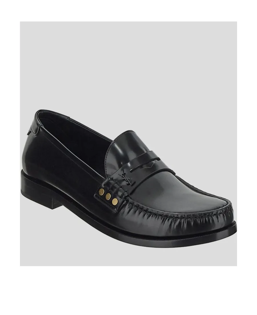 Saint Laurent Almond Toe Slip-On Loafers