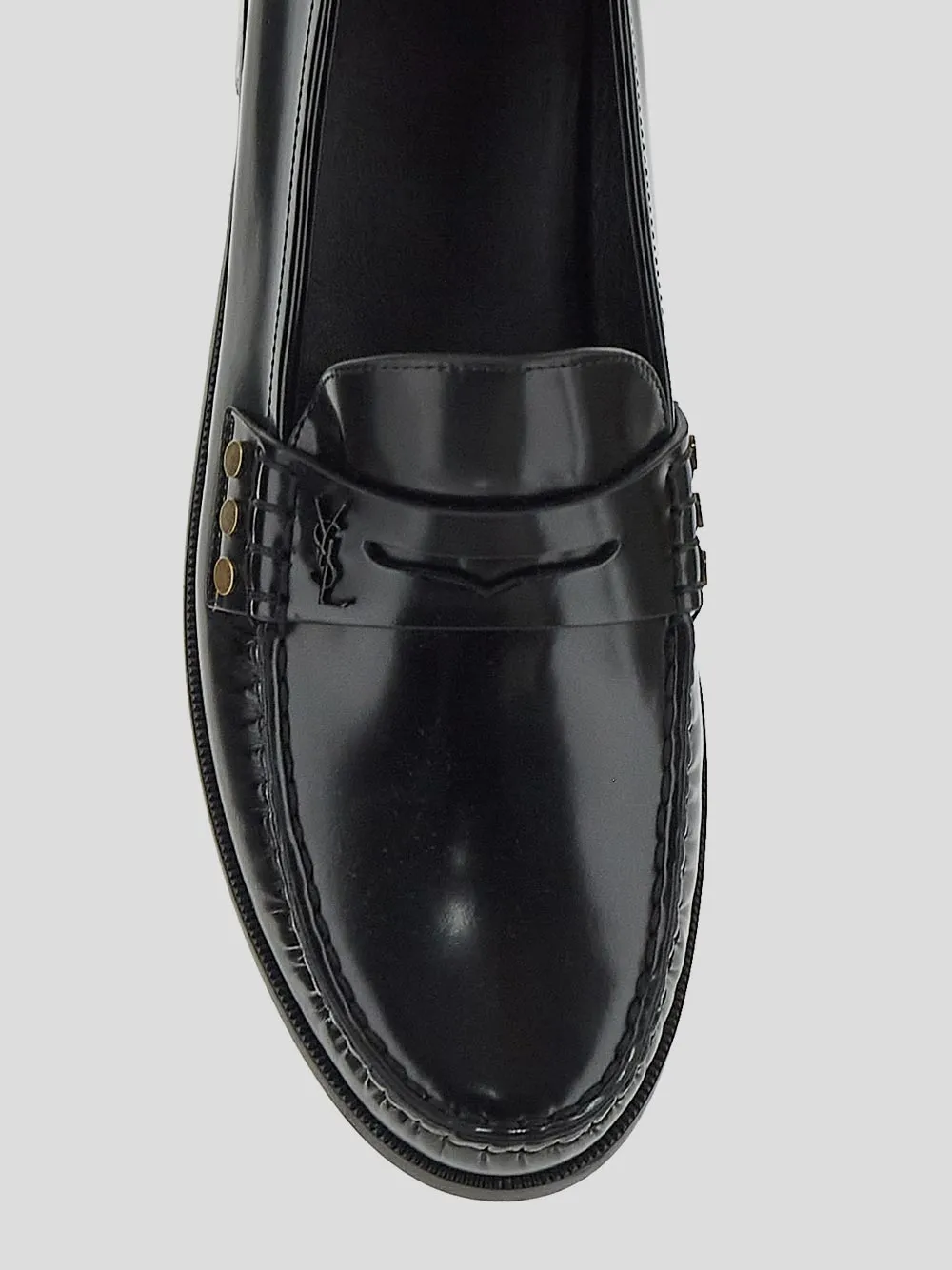 Saint Laurent Almond Toe Slip-On Loafers