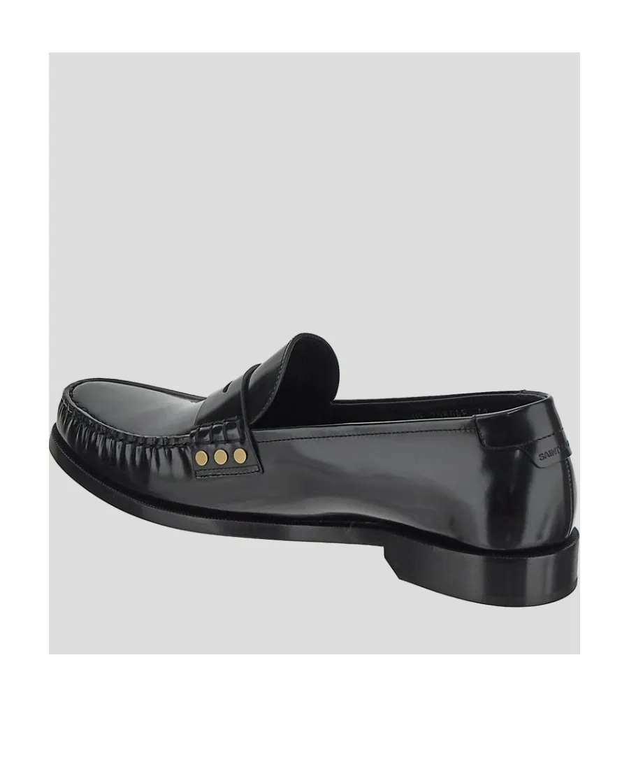 Saint Laurent Almond Toe Slip-On Loafers