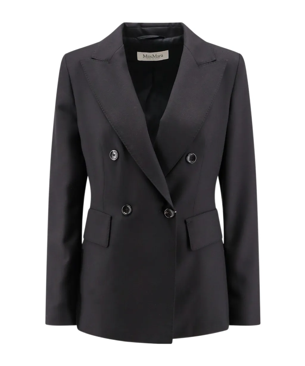 Max Mara Sanna Double-Breasted Long-Sleeved Jacket