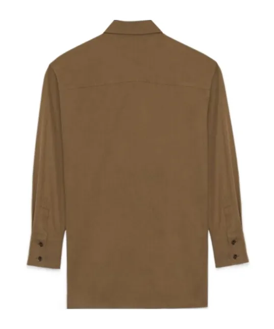 Saint Laurent Belted Buttoned Coat