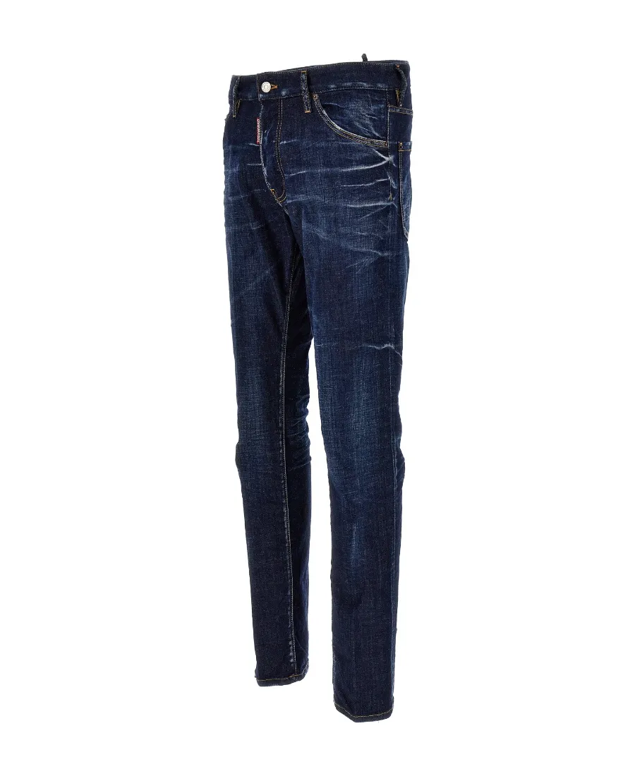 Dsquared2 Logo-Patch Slim-Cut Jeans