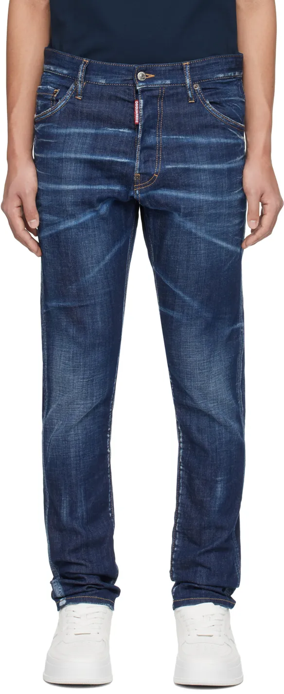 Dsquared2 Logo-Patch Slim-Cut Jeans