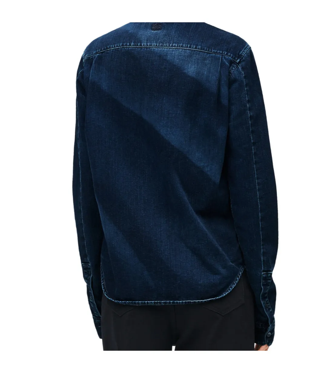 Pleated Shirt In Denim