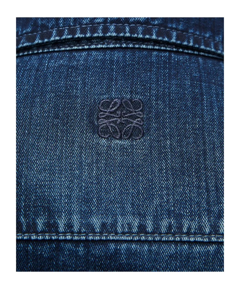 Pleated Shirt In Denim