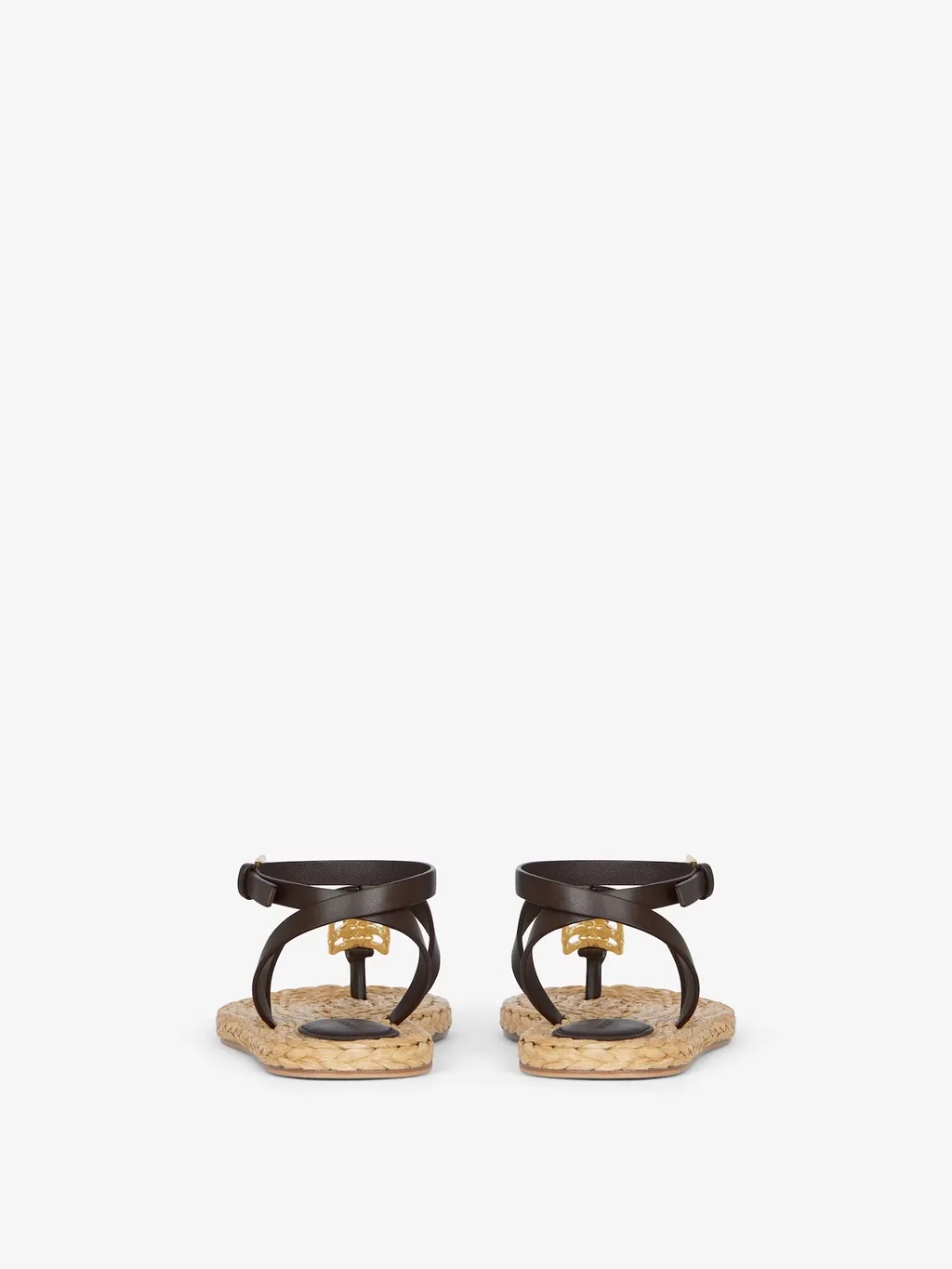 Givenchy 4G Plaque Raffia Sandals