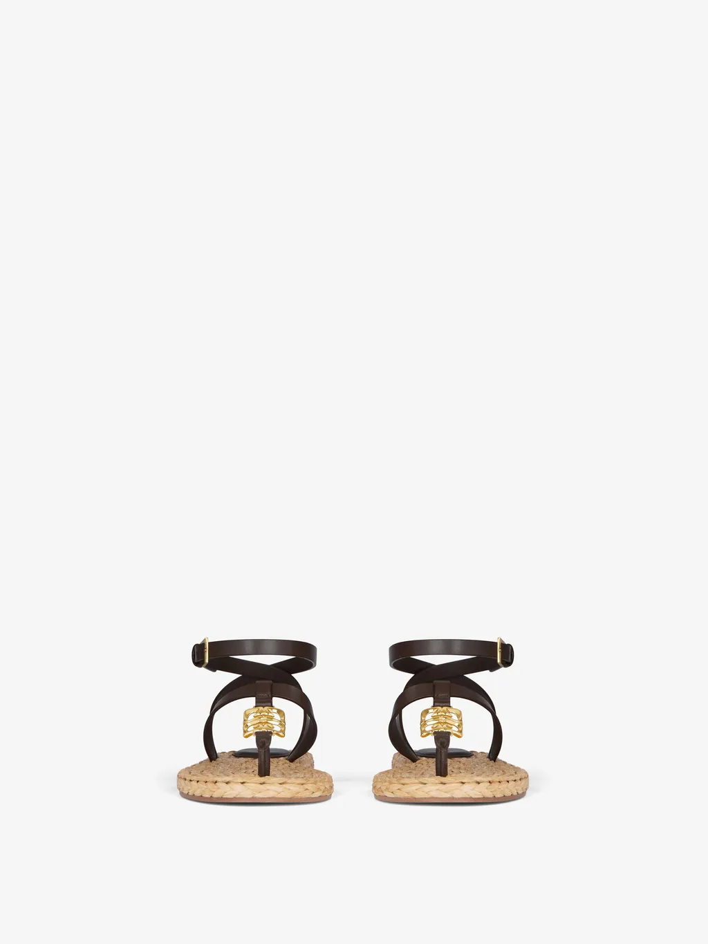 Givenchy 4G Plaque Raffia Sandals