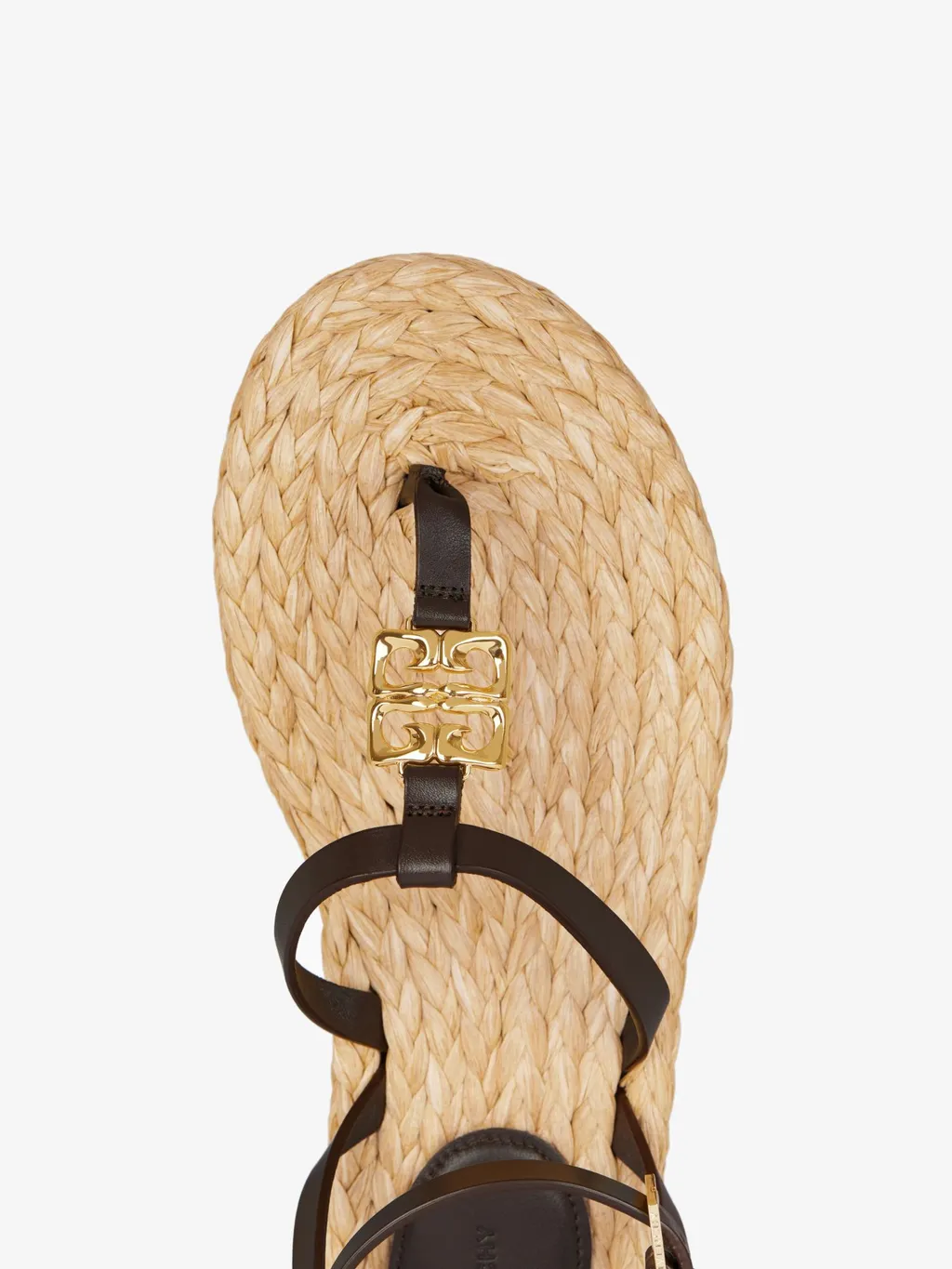 Givenchy 4G Plaque Raffia Sandals