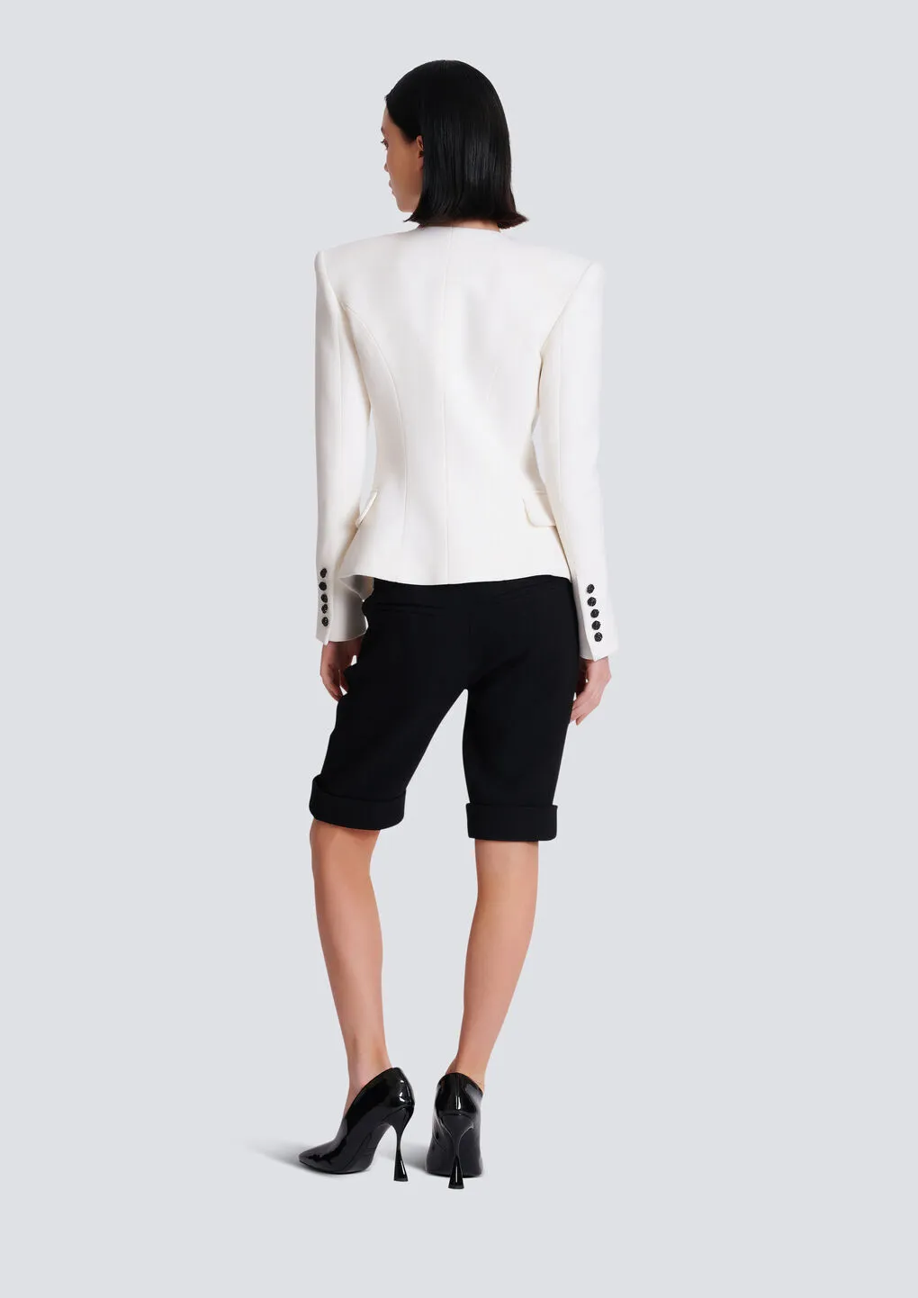 8-Button Double Crepe Jacket