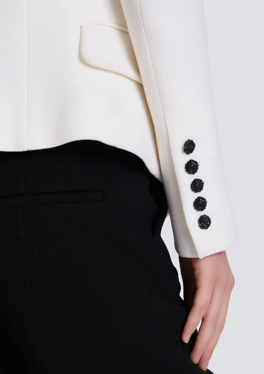 8-Button Double Crepe Jacket