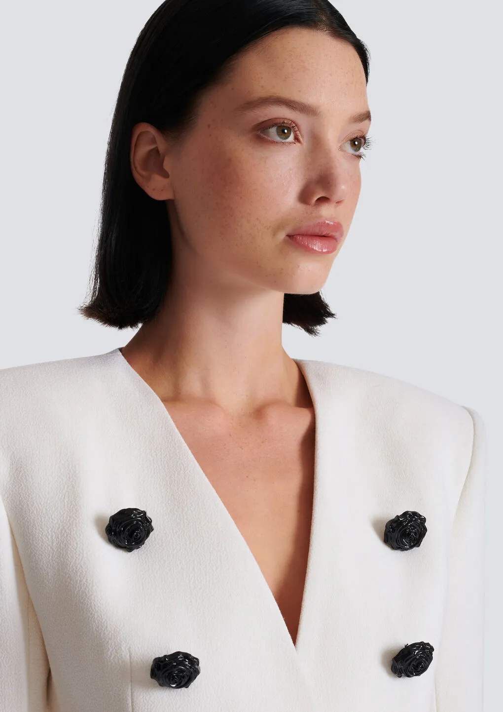 8-Button Double Crepe Jacket