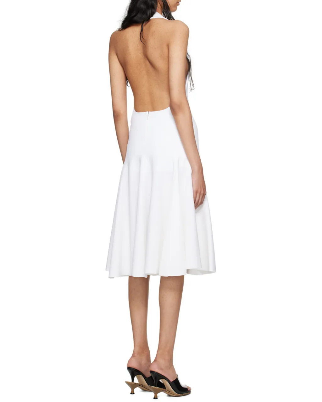Jacquemus La Robe Favola Flared Halter Dress