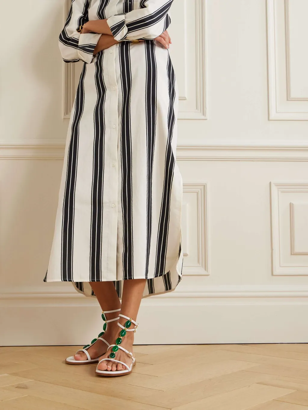 Open-Toed Flat Sandals