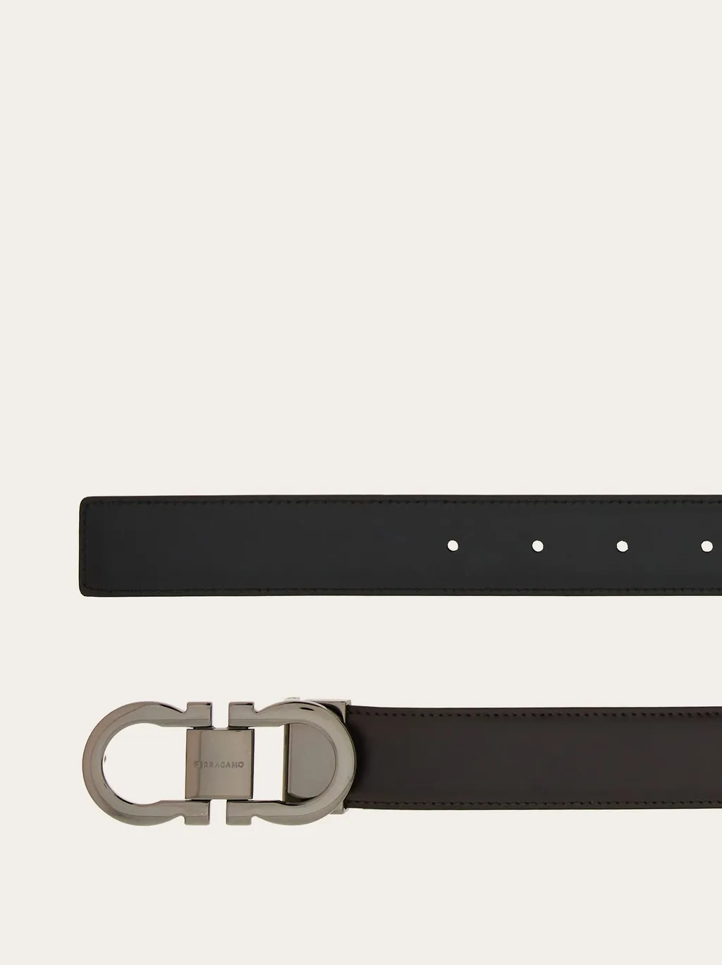 Salvatore Ferragamo Gancini Buckled Reversible Belt