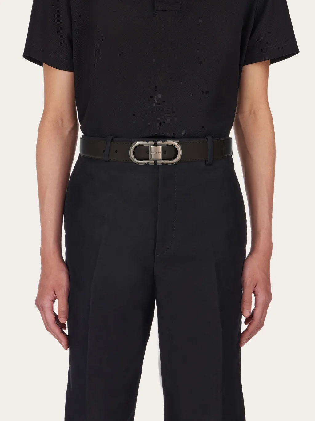 Salvatore Ferragamo Gancini Buckled Reversible Belt