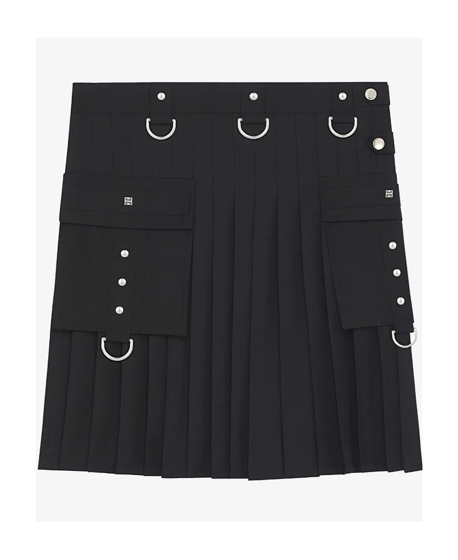 Givenchy High-Waisted Pleated Kilt Skirt