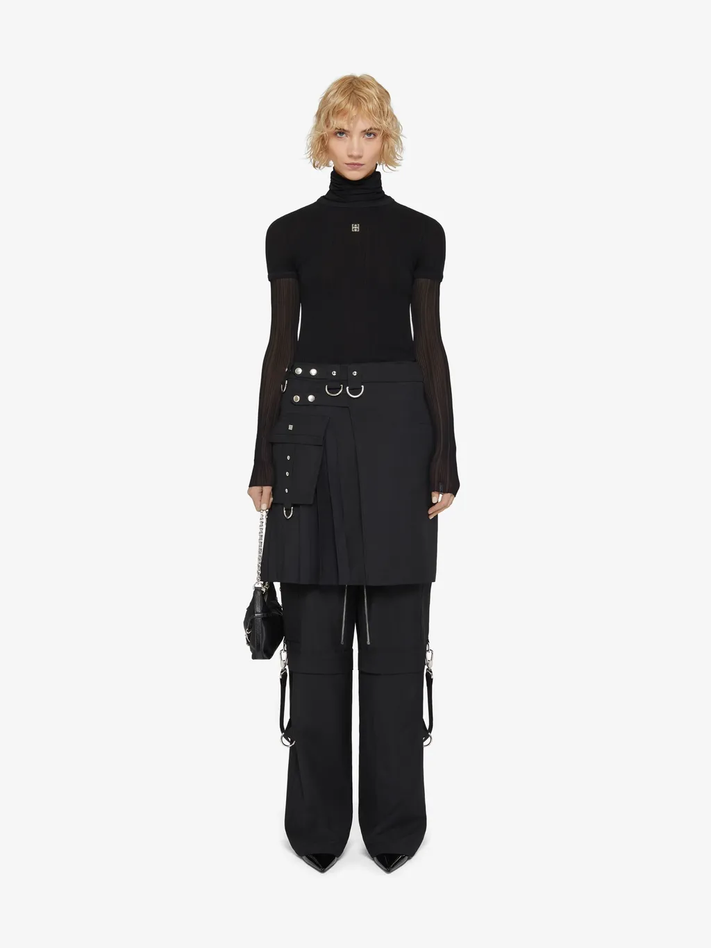 Givenchy High-Waisted Pleated Kilt Skirt