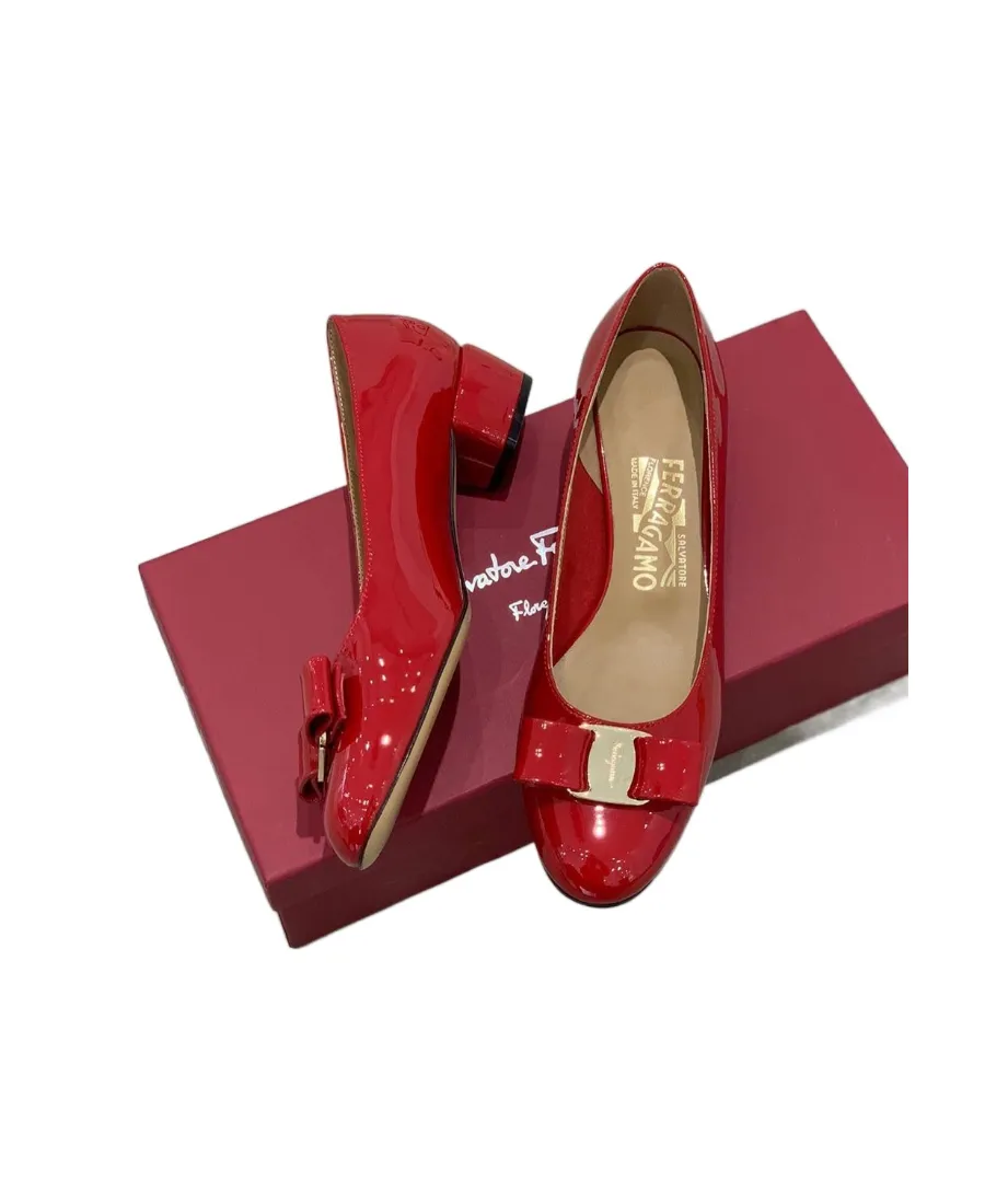 Vara Bow-Detail Leather Pumps