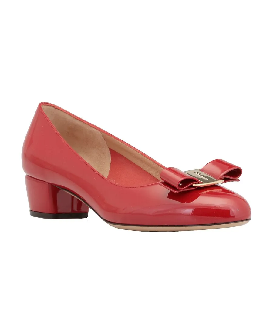 Vara Bow-Detail Leather Pumps