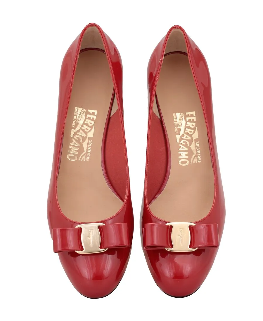 Vara Bow-Detail Leather Pumps