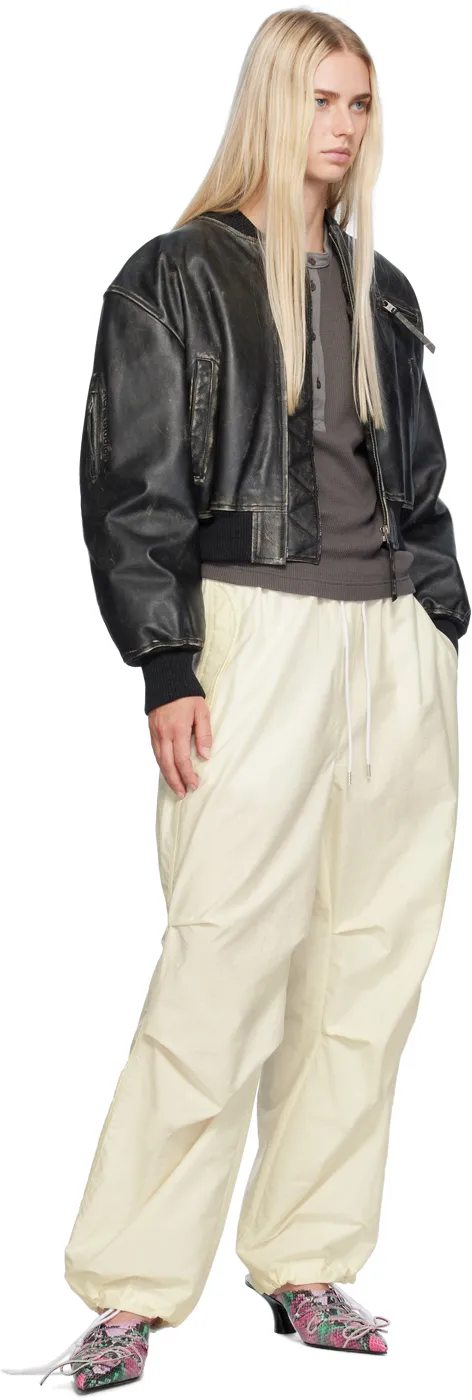 Drawstring Wide-Leg Trousers