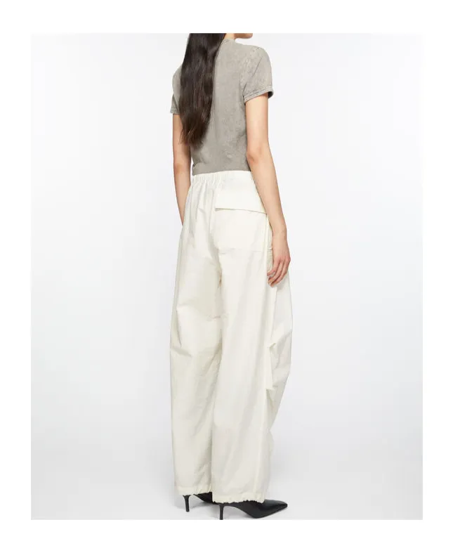 Drawstring Wide-Leg Trousers