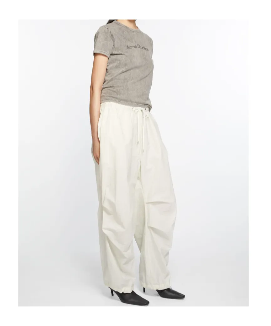 Drawstring Wide-Leg Trousers