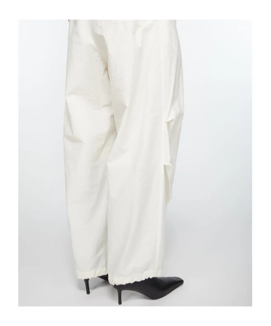 Drawstring Wide-Leg Trousers