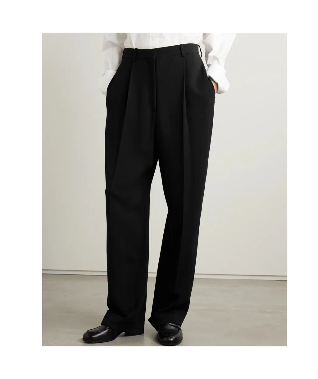 Tor Pleated Wide-Leg Casual Pants