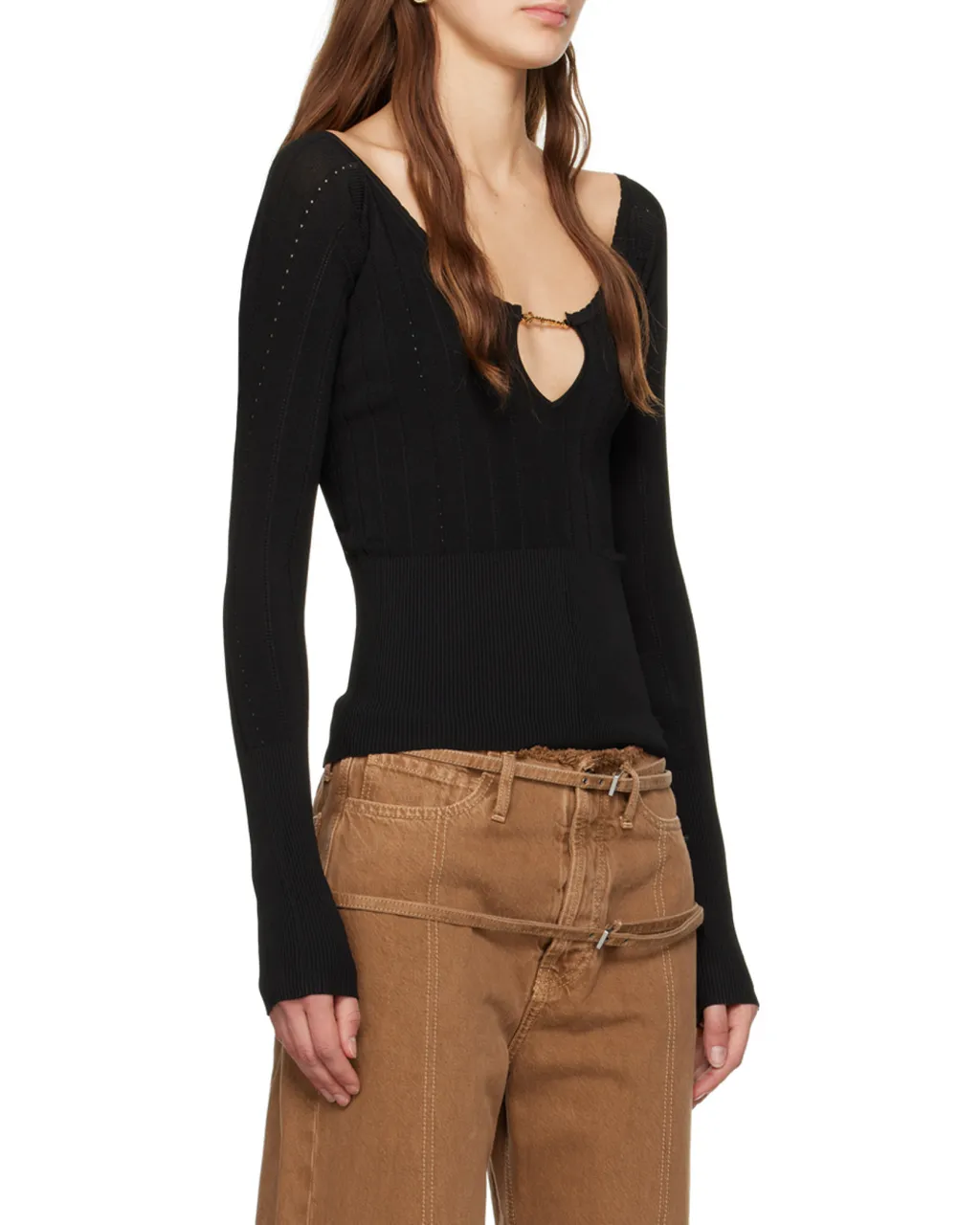 Jacquemus Pralu Ribbed Top